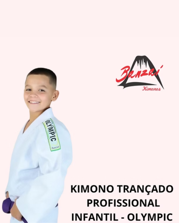 KIMONO TRANÇADO PROFISSIONAL INFANTIL - OLYMPIC